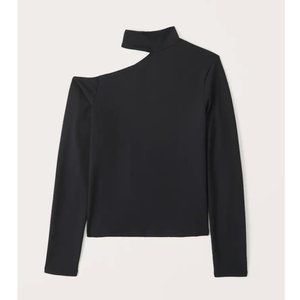 NWT A&F - Long-Sleeve Seamless Fabric Asymmetrical Cutout Top